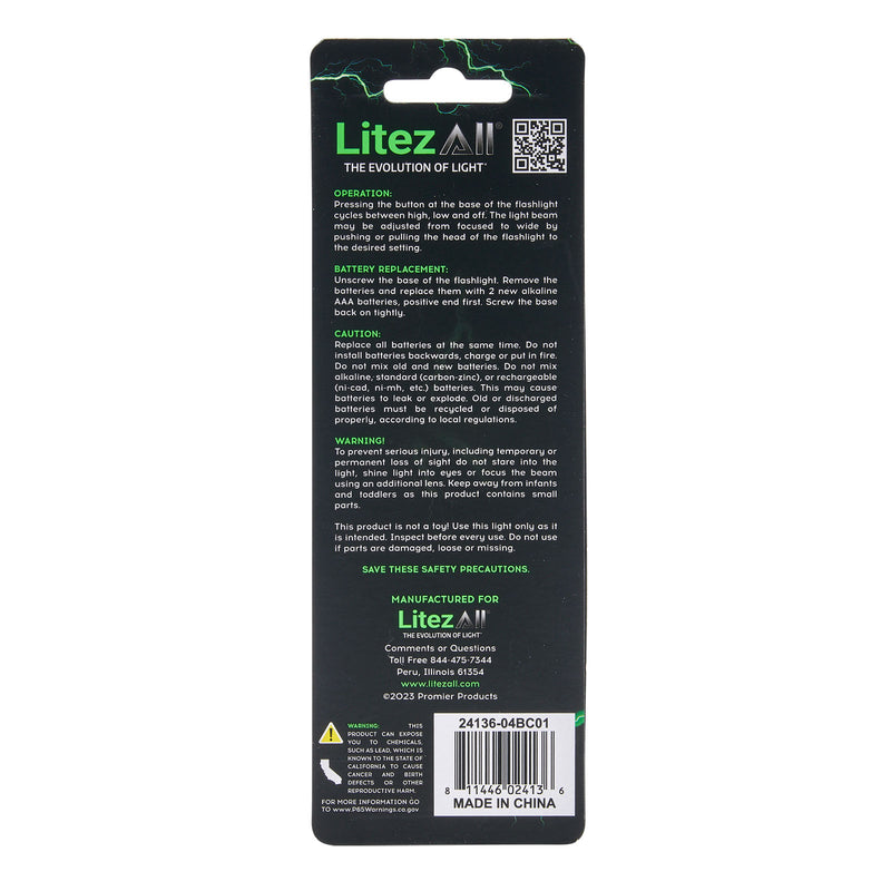 24136 - LA-250PEN-6/24 LitezAll 250 Lumen Tactical Pen Light