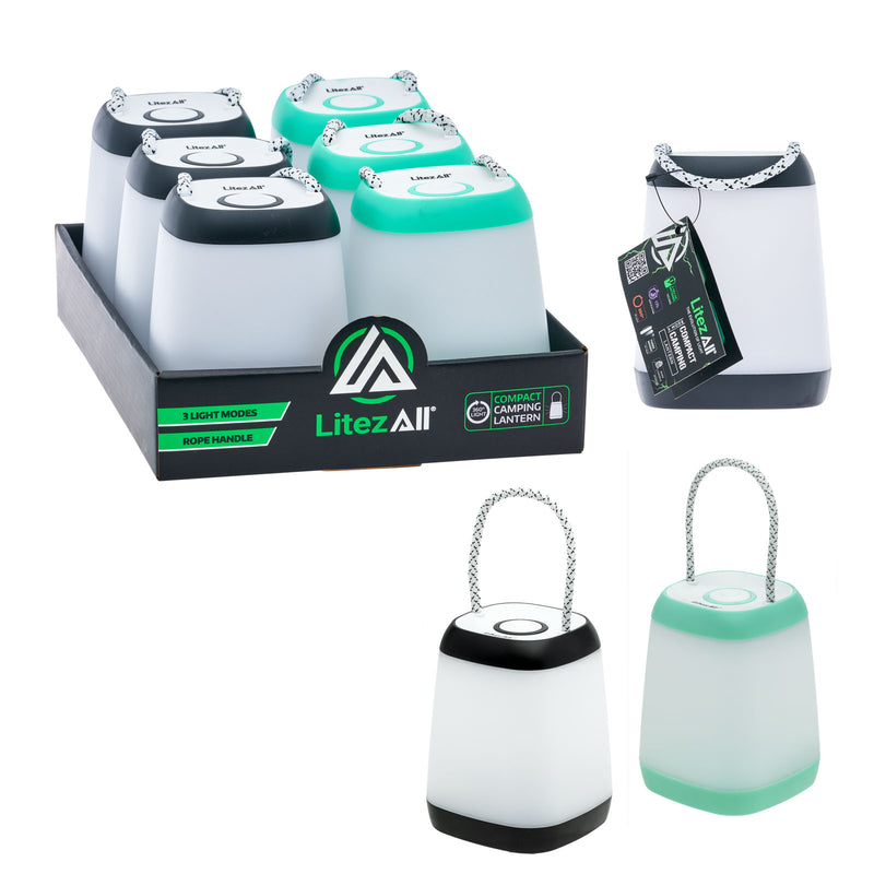 LitezAll Mini Lantern with White or Simulated Flame
