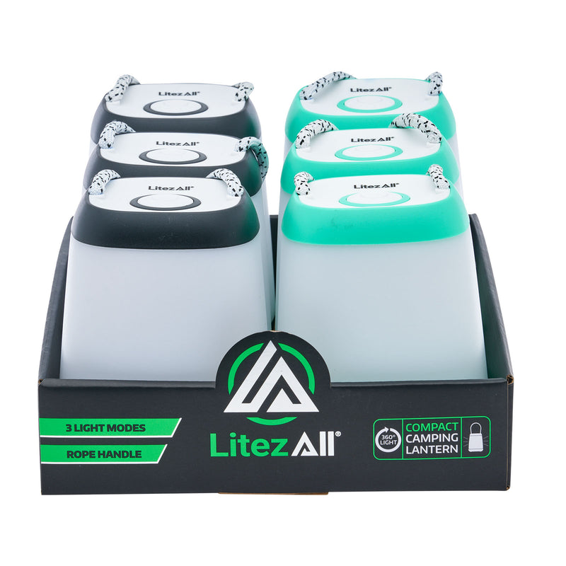 24259 - LA-SQUARE-6/24 LitezAll Mini Lantern with Rope Handle