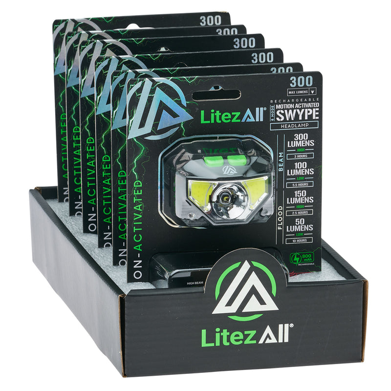 26079 - LA-SWYPE-6/12 LitezAll Motion Activated LED Headlamp