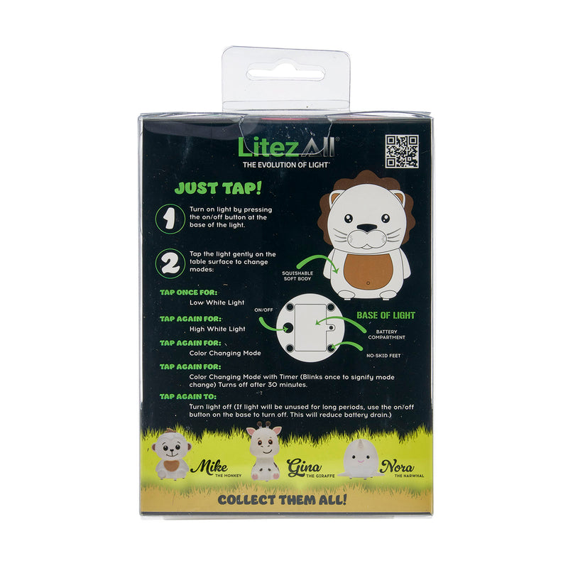 27670 - LA-LION-3 LitezAll Lion Squishable Color Changing Silicone Lantern