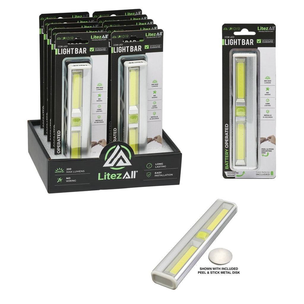 Night Light 200 Lumens Wireless Switch Cob Led Light Battery - Temu