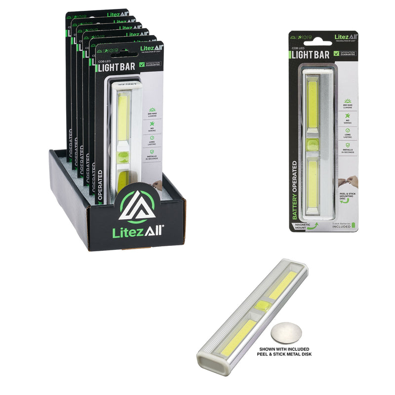 21005-6/12 - LA-COBCABAL-6/12 LitezAll 200 Lumen Wireless COB LED Light Bar