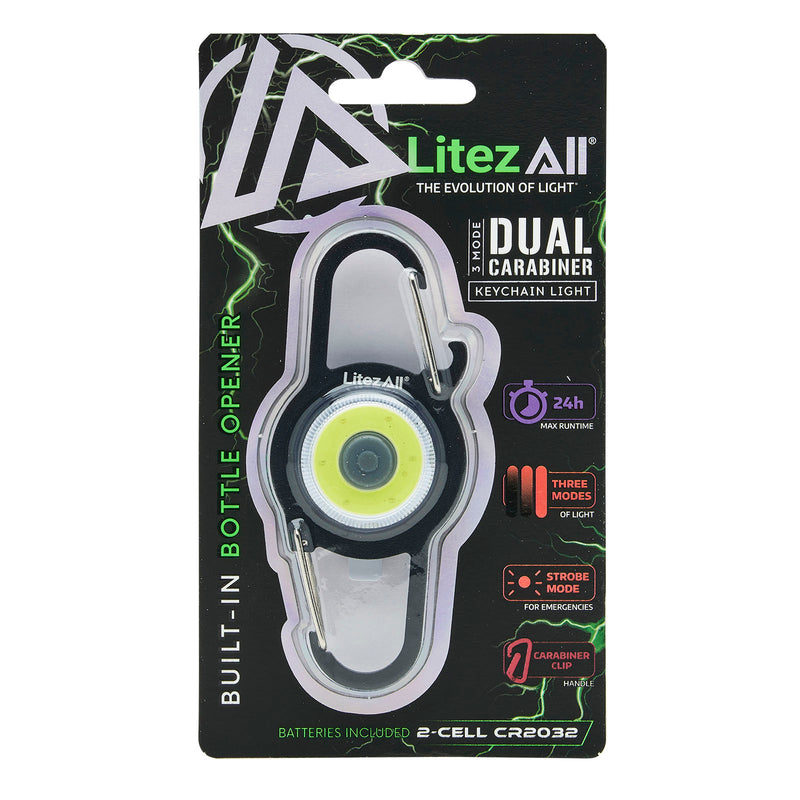 22545 - LA-ALUSKEY-12/48 LitezAll Carabiner COB LED Keychain