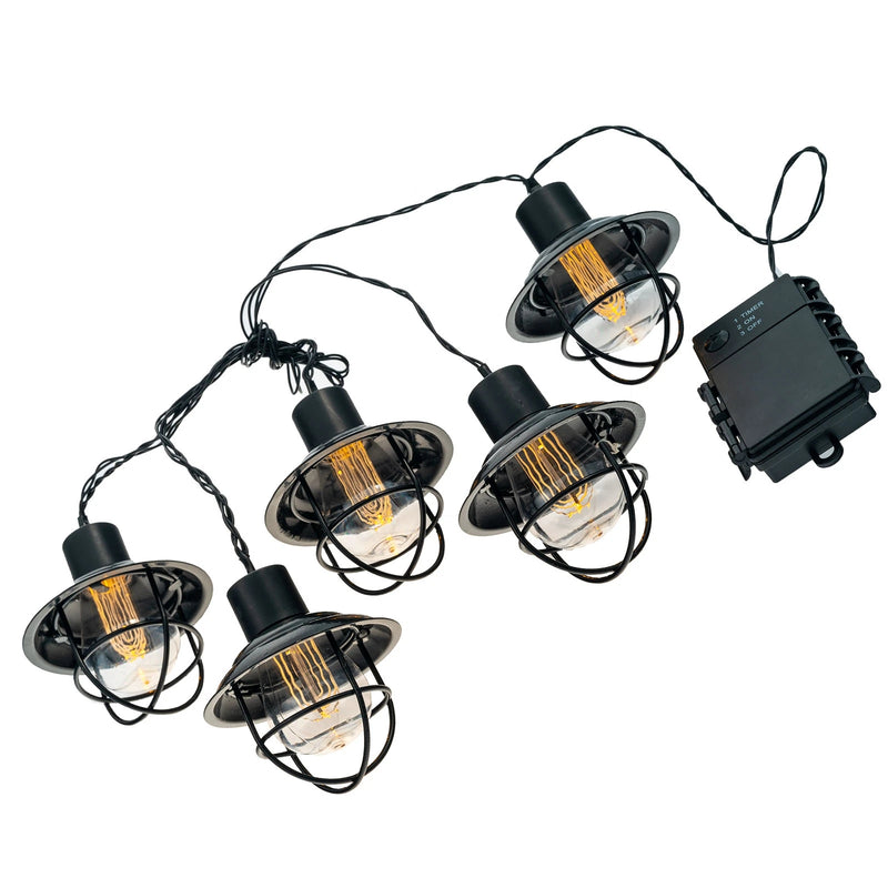 22613 - LA-MTLEDx5-6 LitezAll LED Edison Bulb 5 Piece Metal String Lights