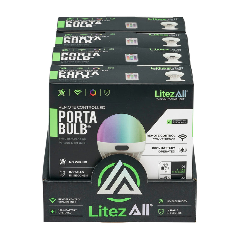 22927 - LA-CCPORTA-4/16 LitezAll Remote Control Color Changing PortaBulb®