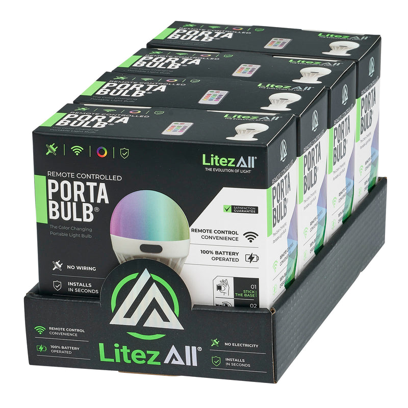 22927 - LA-CCPORTA-4/16 LitezAll Remote Control Color Changing PortaBulb®