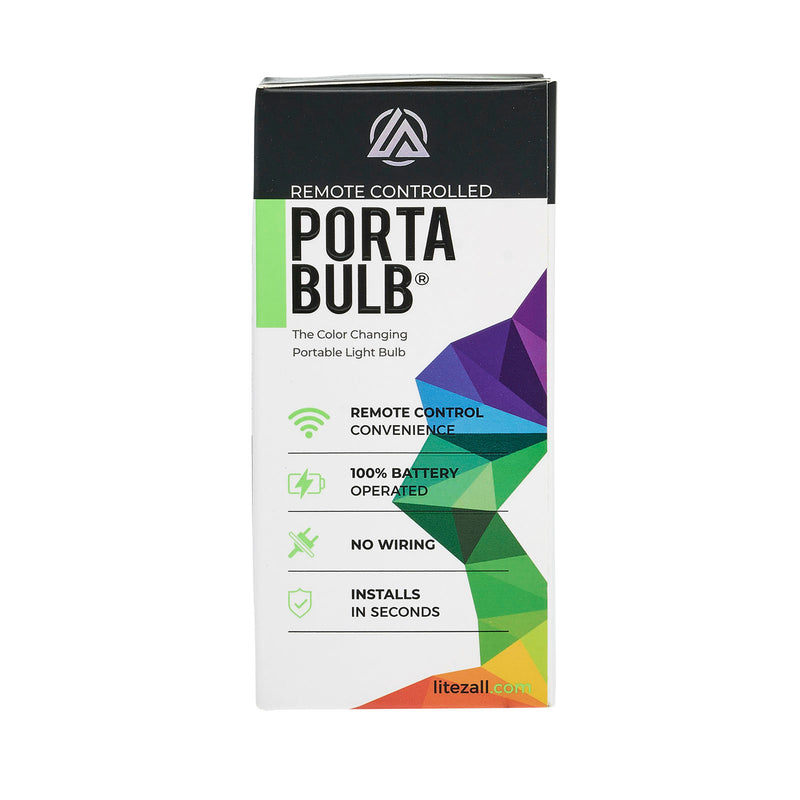 LitezAll Porta Bulb, Remote Controlled, Color-Changing