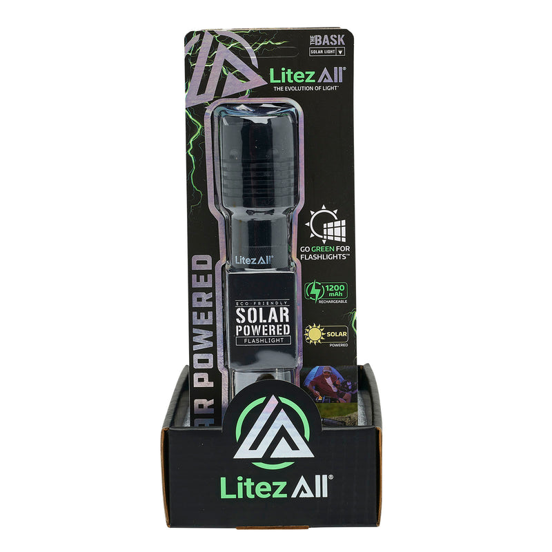 24273-6/24 - LA-SLRTORCH-6-24 LitezAll Bask Solar Powered Flashlight