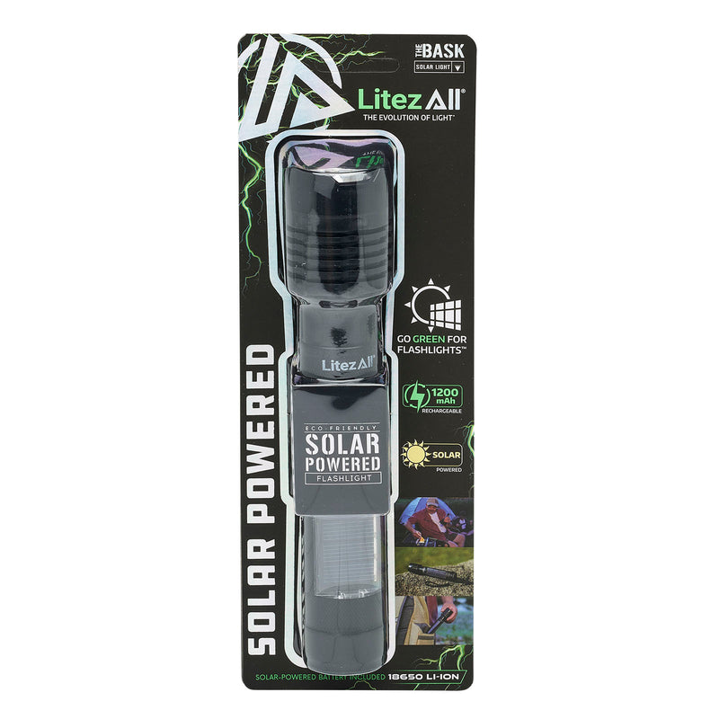 24273-6/24 - LA-SLRTORCH-6-24 LitezAll Bask Solar Powered Flashlight