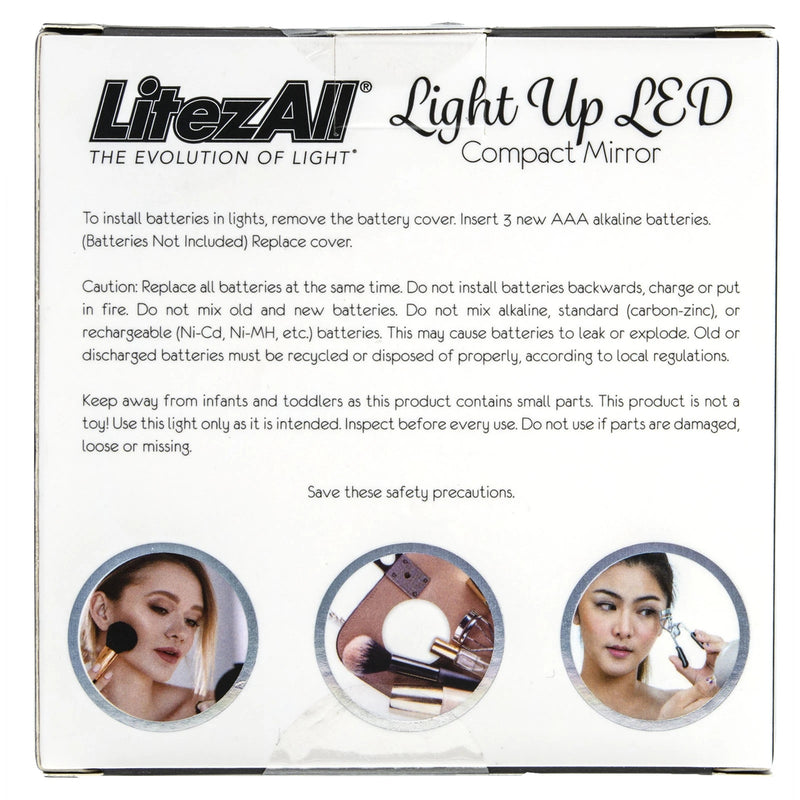 24280 - LA-COMPACT-12/24 LitezAll LED Compact Makeup Mirror