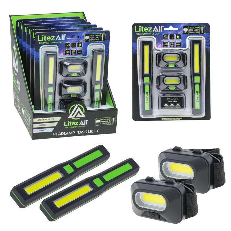 24372 - LA-2BLP+2HL-6/24 LitezAll 2 Blip + 2 Mini Head Lamps Combo Pack