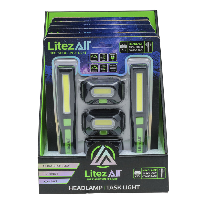 24372 - LA-2BLP+2HL-6/24 LitezAll 2 Blip + 2 Mini Head Lamps Combo Pack
