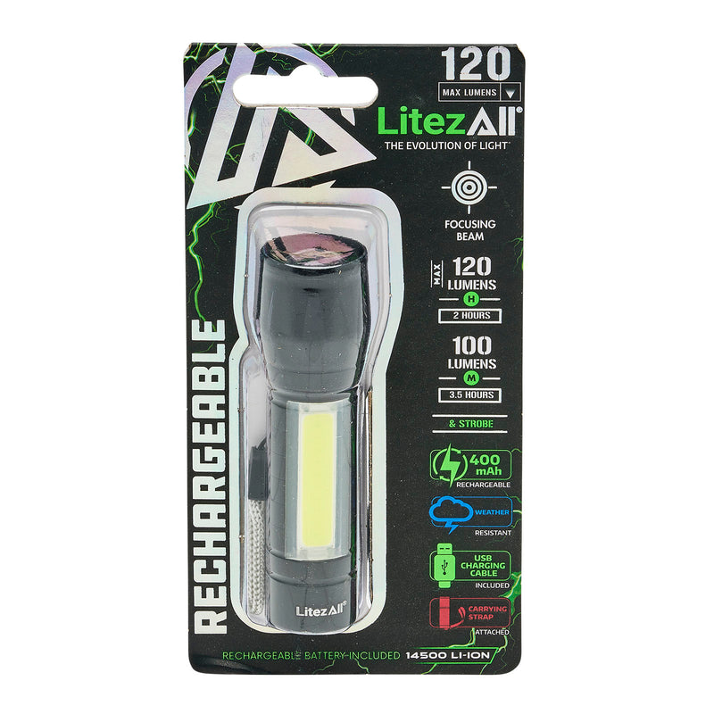 24556 -LA-RCHFL-8/24 LitezAll Mini Rechargeable Task Light Flashlight