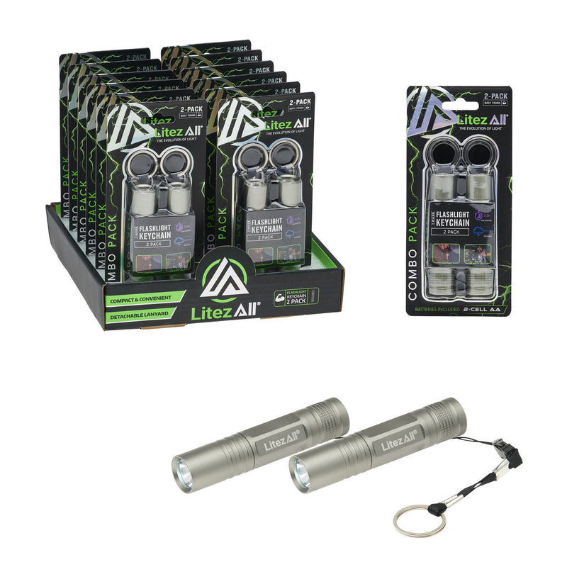 24839 - LA-KEYx2-12/48 LitezAll Flashlight Keychain 2 Pack