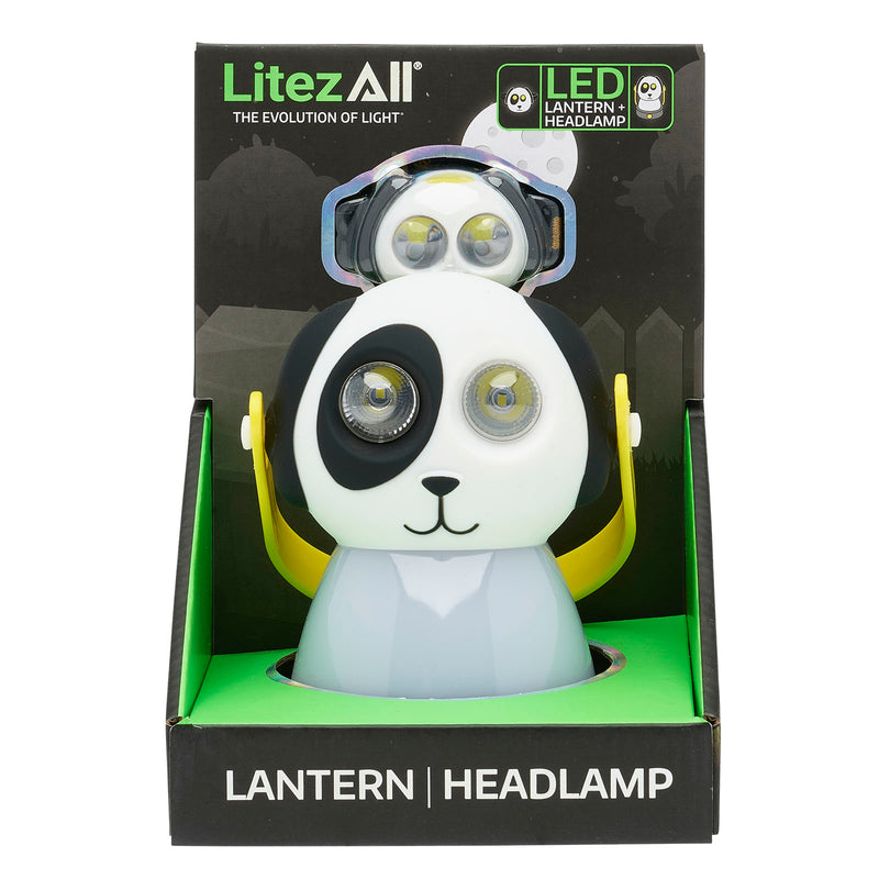 25140 - LA-DOG-3 LitezAll Dog Themed Headlamp and Lantern Combo Pack
