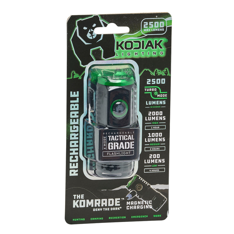 25447 - K-2500LM-6/24 Kodiak® Komrade Compact 2500 Lumen Rechargeable Tactical Flashlight