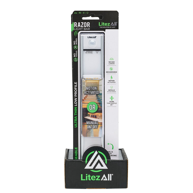 25737 - LA-RZR25-8/32 LitezAll Rechargeable Motion Activated Light Bar