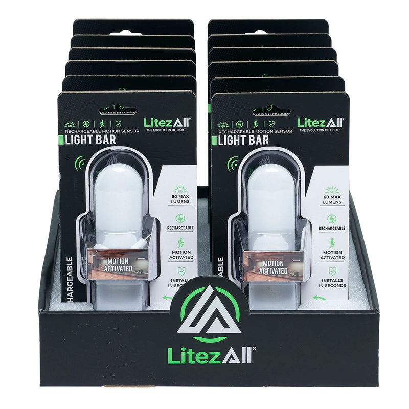 25867 - LA-SMSENSOR-12/48 LitezAll Compact  Rechargeable Motion Activated Light Bar