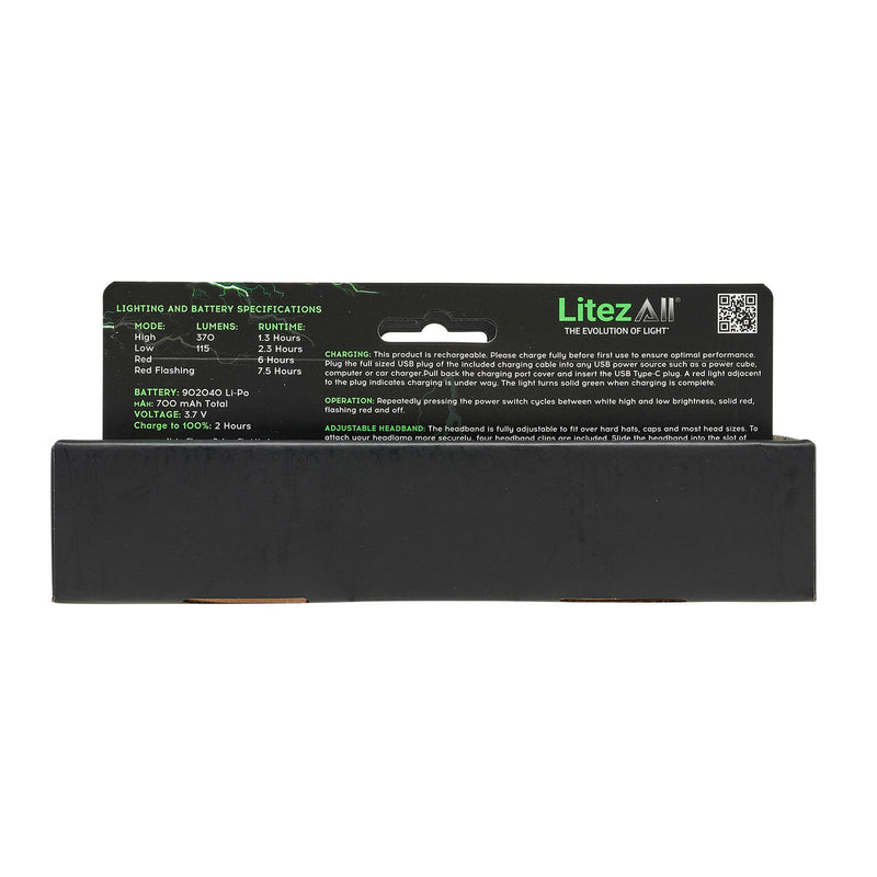 25997 - LA-BBRCH350-4/16 LitezAll Rechargeable Briteband® Headlamp