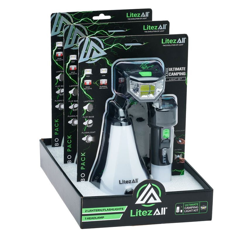LitezAll - White 2-in-1 Lantern Flashlight