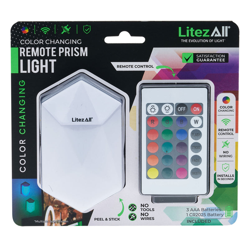 26369 - LA-PRSMRGB-6/24 LitezAll Remote Control RGB Prism Light