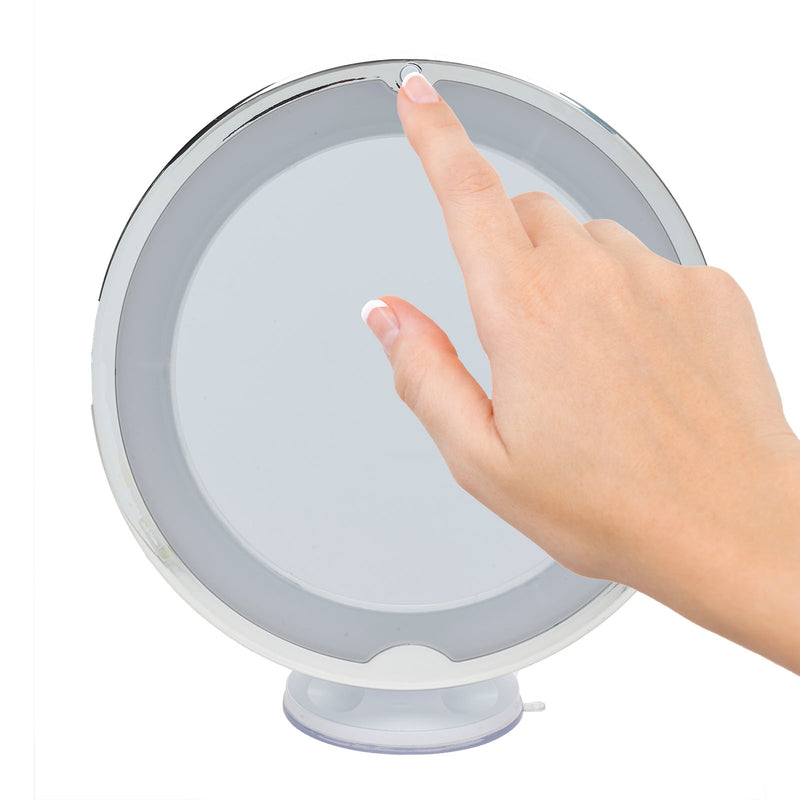 24297 - LA-RNDMIR-4/16 LitezAll Battery Powered Makeup Mirror with Suction Cup