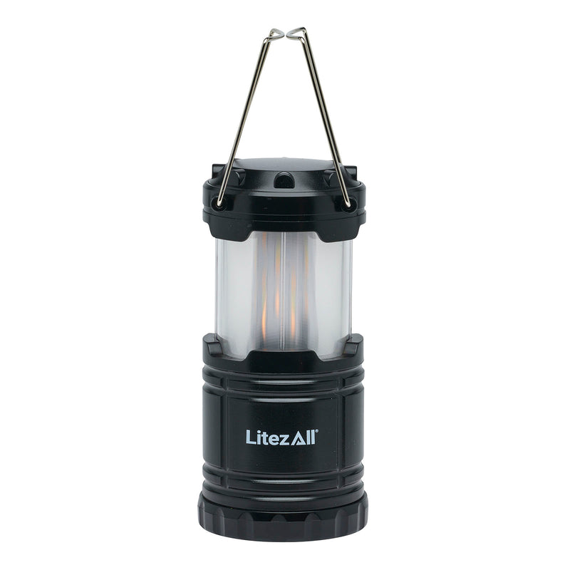 25812 - LA-WHTFLMLAN-6/12 LitezAll Pull Up Lantern with Simulated Flame