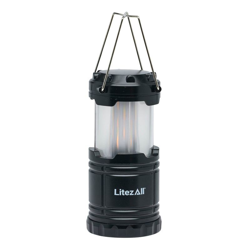 25812 - LA-WHTFLMLAN-6/12 LitezAll Pull Up Lantern with Simulated Flame
